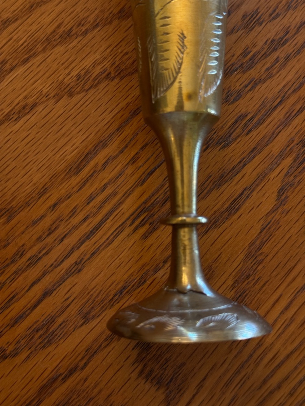 Vintage Brass Decor Set | Bud Vase + Trinket Dish | Boho Home Styling - Picture 7 of 11